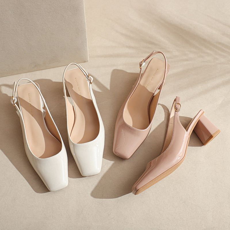 Kvinder Smarte Slingback-hæle med Chunky Blokhæl Stilla