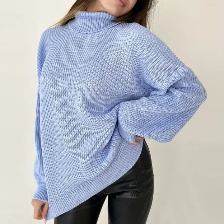 Dame hyggelig strikpullover med løs pasform og moderne design Stilla