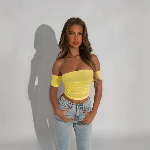 Dame Off-Shoulder Body med figursyet snit Skovae