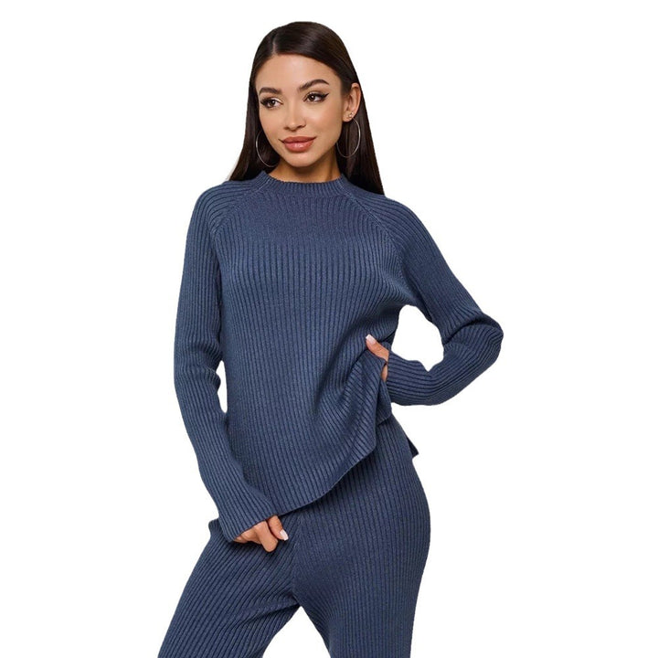 Dame Behagelig Ribstrikket Pullover Stilla