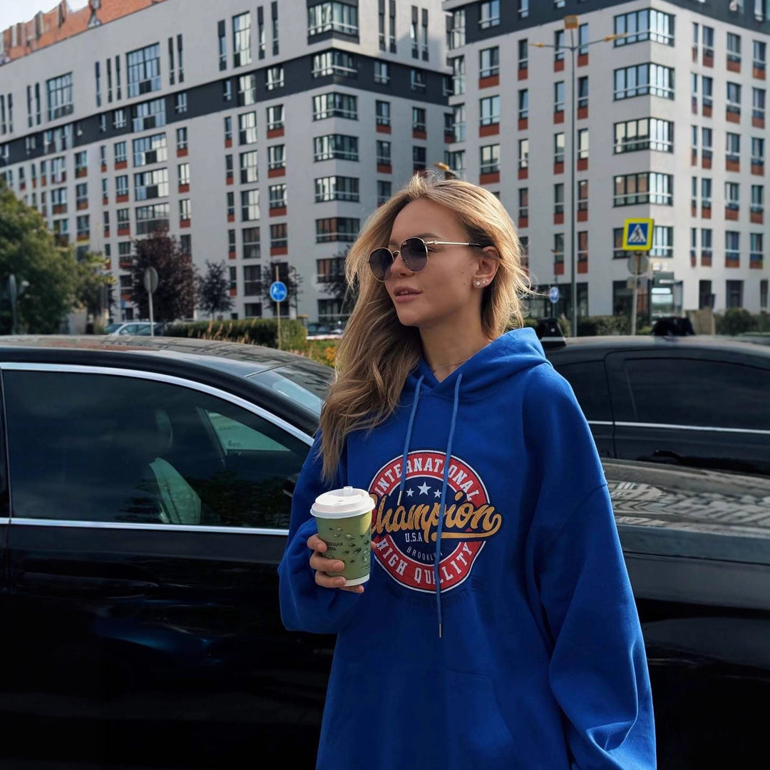 Kvinders casual hoodie med iøjnefaldende logo og behagelig oversized pasform Stilla