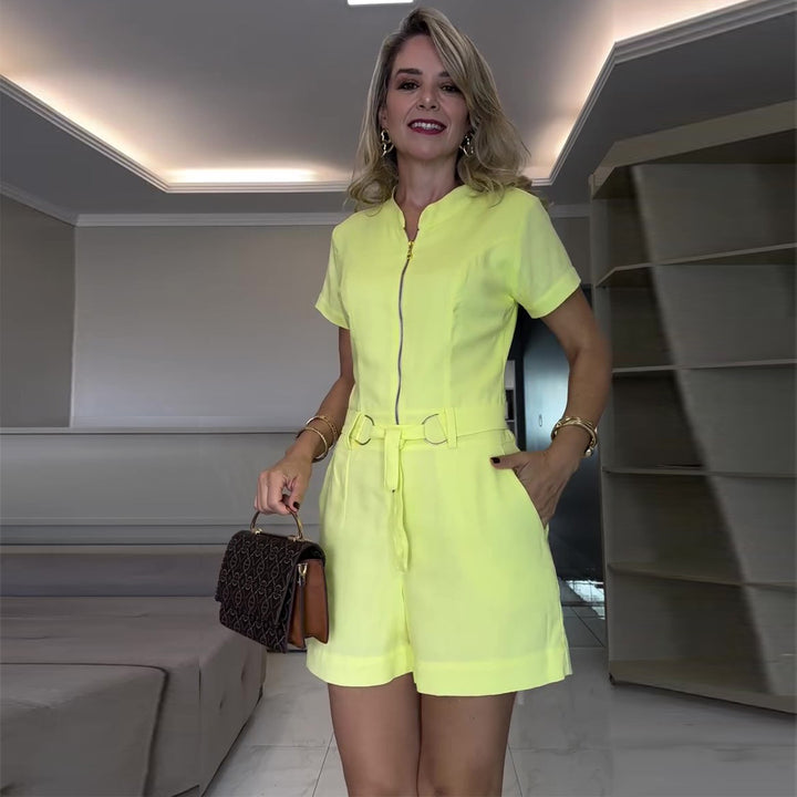 Kvindernes jumpsuit med en skræddersyet pasform og elegant lynlås Skovae