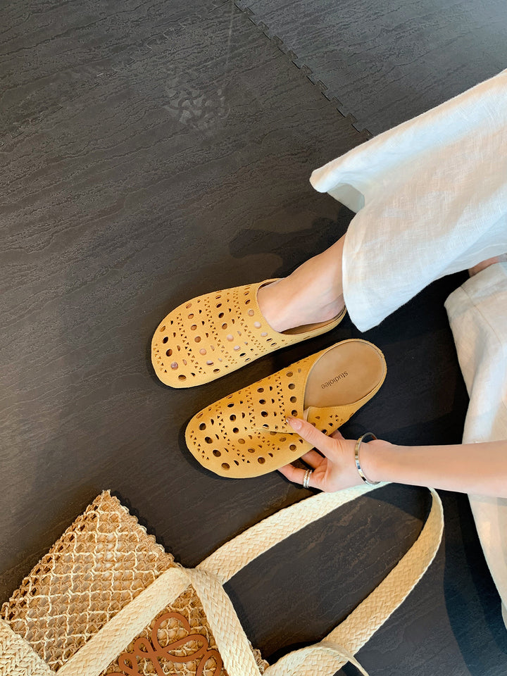 Femme Åndbare Perforerede Slip-On Clogs Stilla
