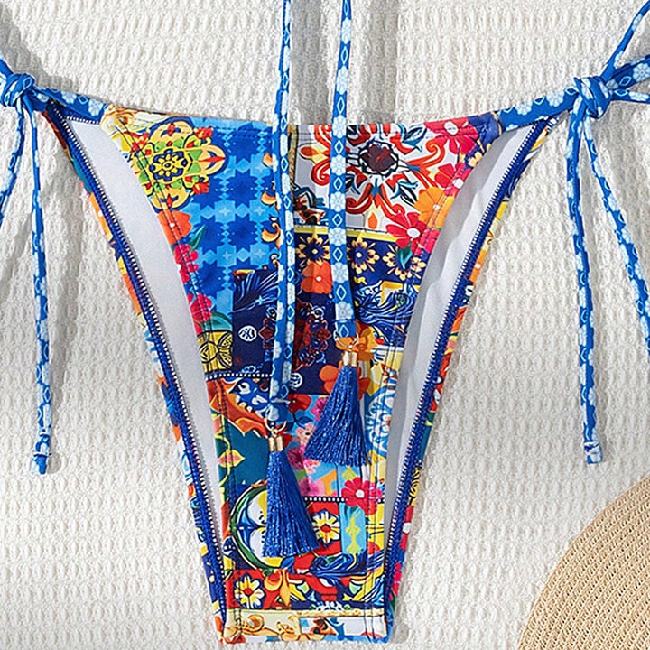 Dame Bandeau-bikini-sæt med legende design og udsøgte detaljer Stilla