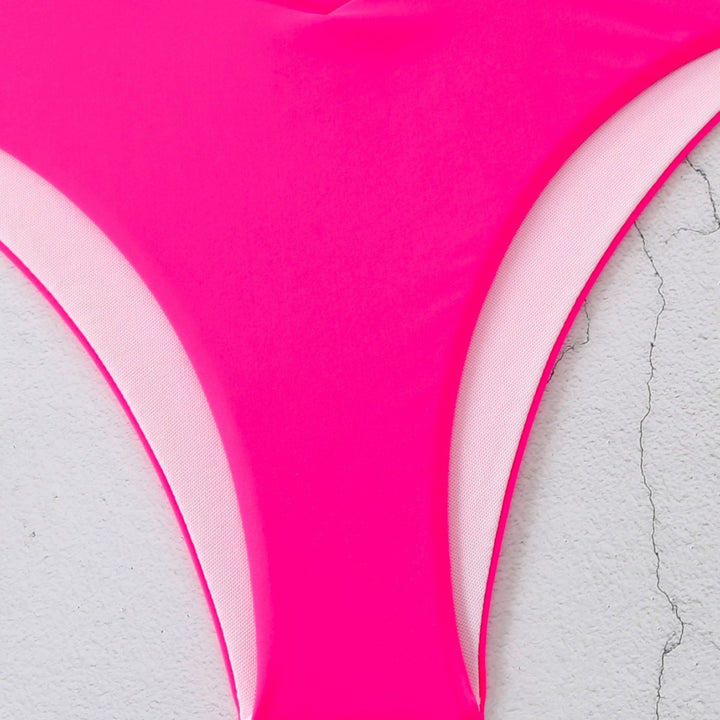 Dame sport bikini med trendy ribdesign og høj talje Stilla