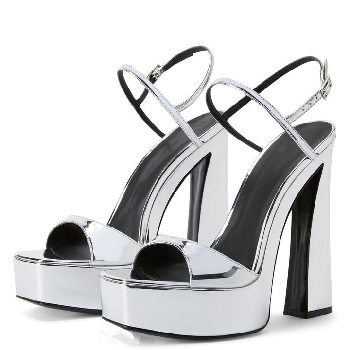 Dame Open-Toe Platformhæle med Chunky Blokhæls Design Stilla