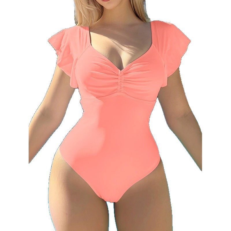 Dame Elegant One-Piece Swimsuit with Decorative Ruffles Skovae