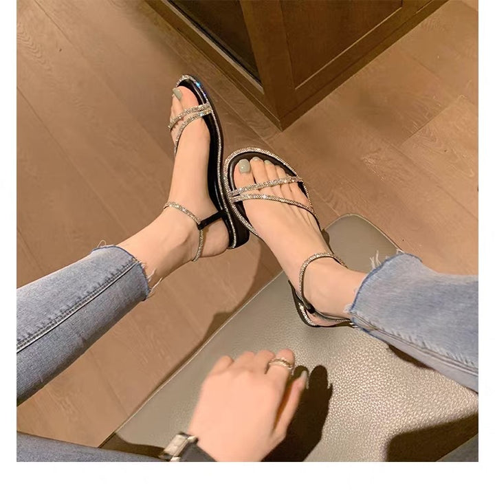 Dame Glitrende Sandaler med elegant Rem-design Stilla