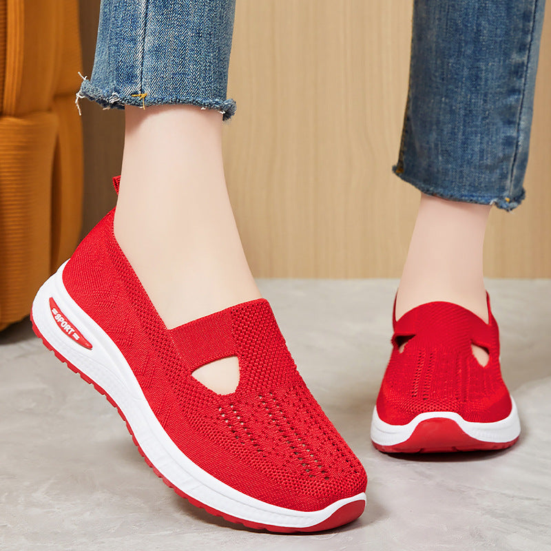 Femme Åndbare Slip-On Fritids-Sneakers med Fleksibel Ventilation Stilla