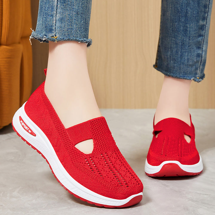 Femme Åndbare Slip-On Fritids-Sneakers med Fleksibel Ventilation Stilla