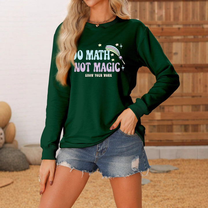 Dame casual sweatshirt med inspirerende matematikmotiv Stilla