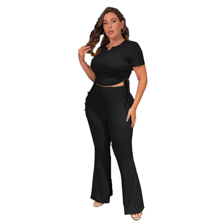 Damer afslappet jumpsuit med elastisk talje og rynker Skovae