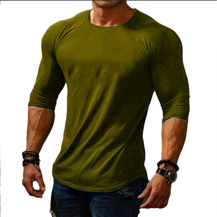Herrer sporty langærmet skjorte i raglan-stil med funktionelt design Stilla