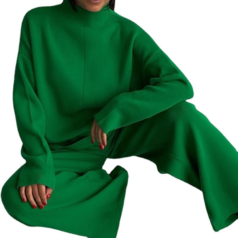 Kvinders casual sweatshirt sæt med løs pasform og høj krave Stilla