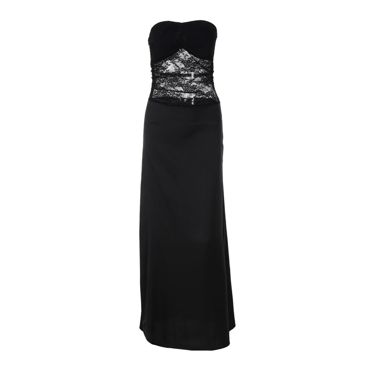 Dame Maxi-kjole med raffineret spidsetop og elegant snit Stilla