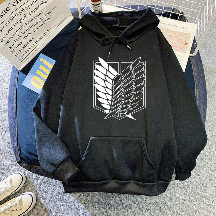 Damehoodie med ekstraordinært grafisk design Skovae