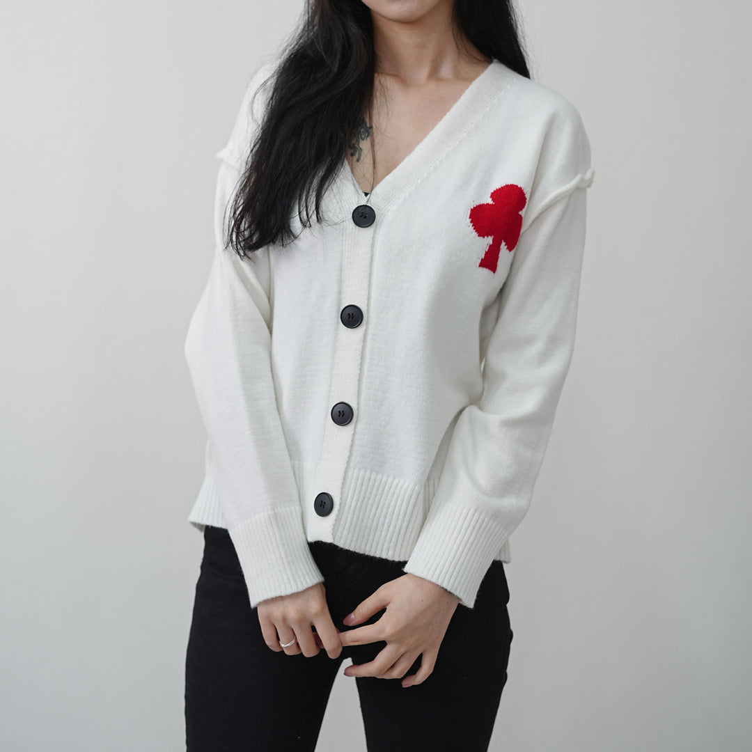 Femme Casual V-Udskæring Knap-Cardigan Stilla