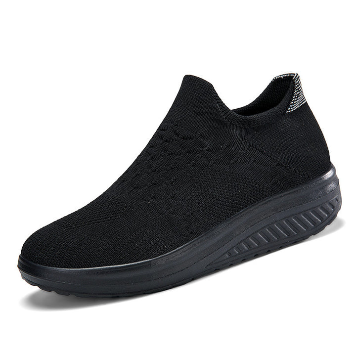 Dame Slip-On Sport Sneakers med åndbart strikdesign Stilla