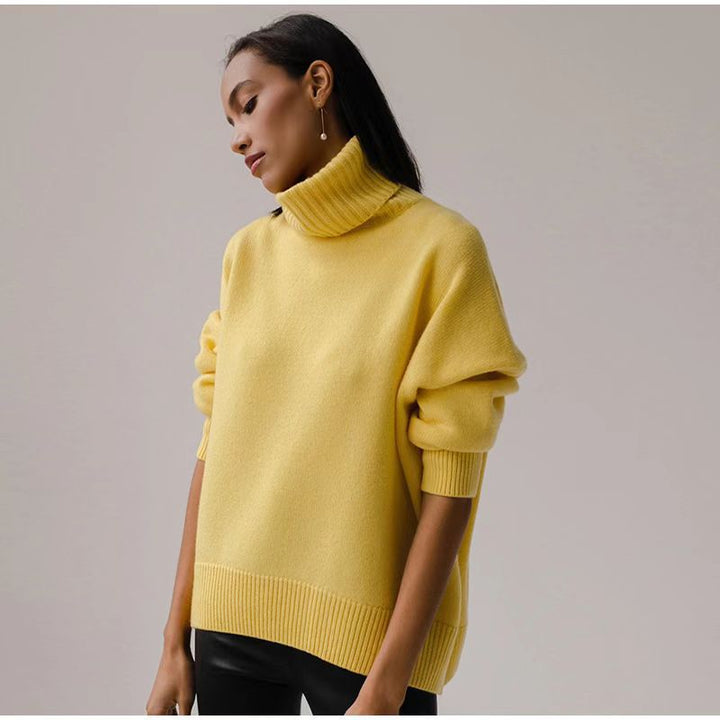 Dame hyggelig rullekrave sweater Stilla