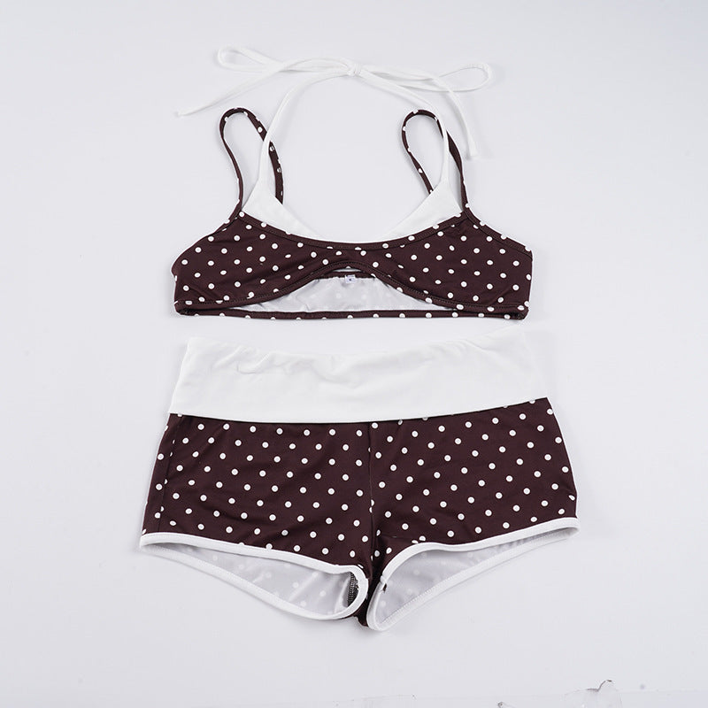 Dame bikini-sæt med trendy prikdesign og moderne snit Skovae