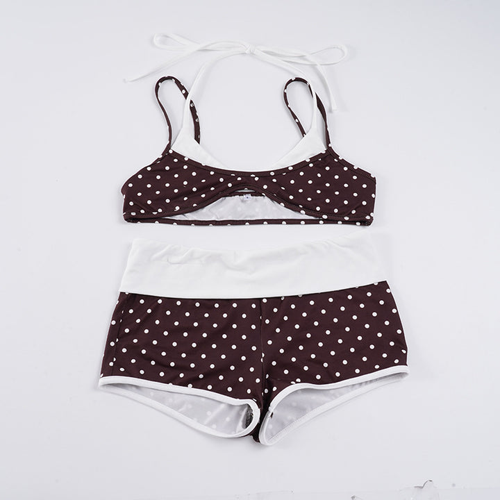 Dame bikini-sæt med trendy prikdesign og moderne snit Skovae