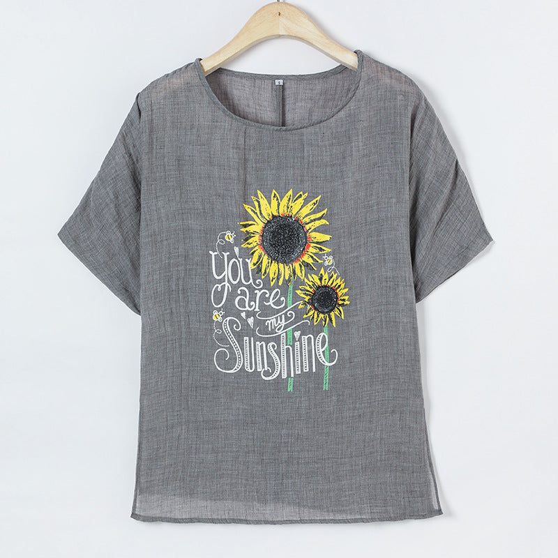 Kvinder Relaxed Fit Grafik T-Shirt Stilla