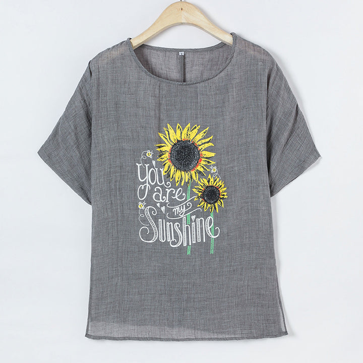 Kvinder Relaxed Fit Grafik T-Shirt Stilla