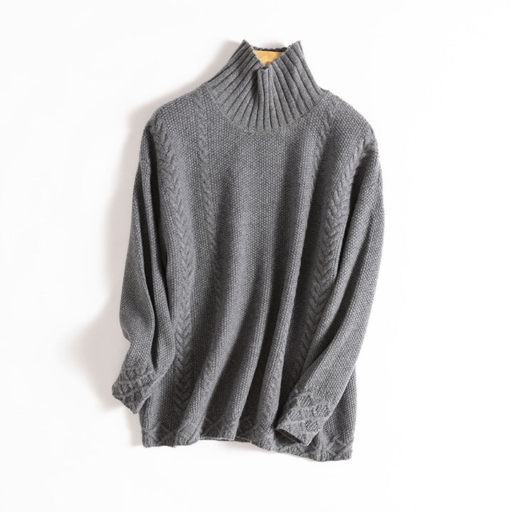 Femme Chunky Strik Høj Hals Sweater Stilla
