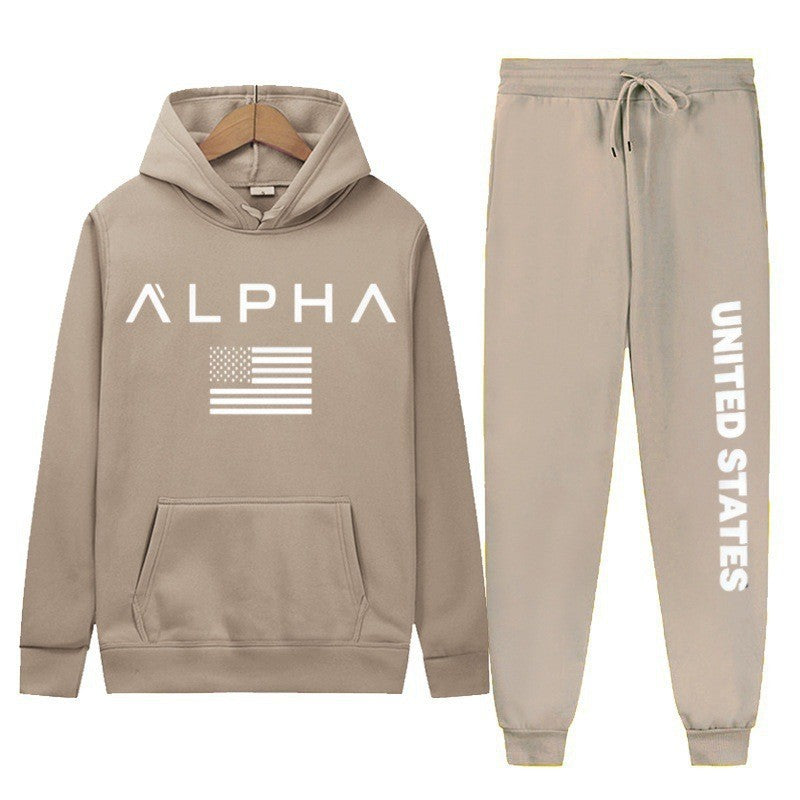 Kvinders hoodie og joggingbukser sæt med kreativt frontprint og sporty snit Skovae
