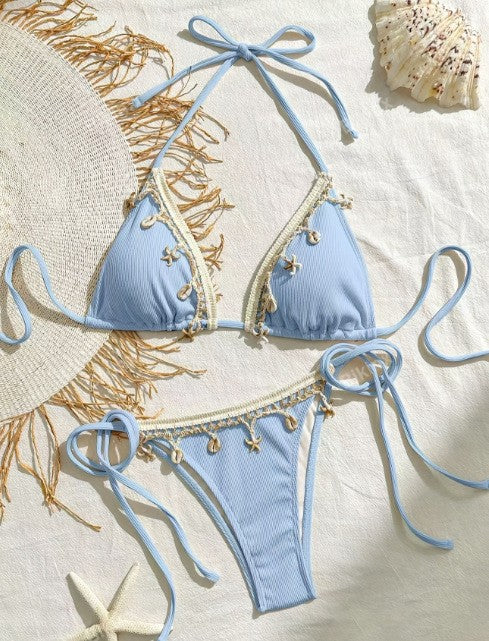 Dame Triangle Struktureret Bikini Sæt Stilla