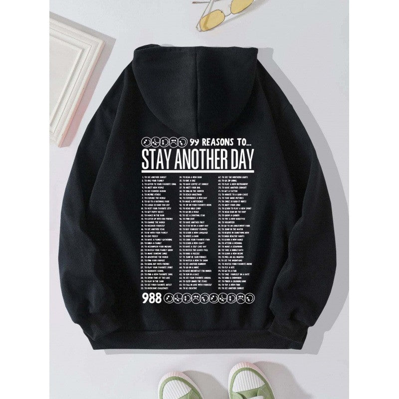 Kvinders hoodie med originalt design og inspirerende budskab Skovae