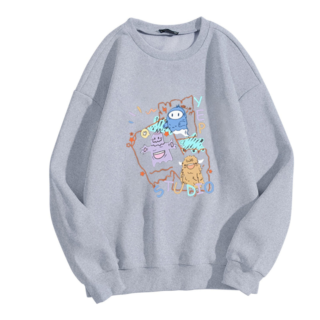 Kvinders afslappede sweatshirt med kreativt grafisk design Skovae