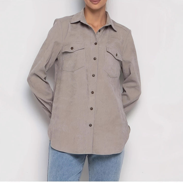 Dame casual overshirt med lomme-design Stilla