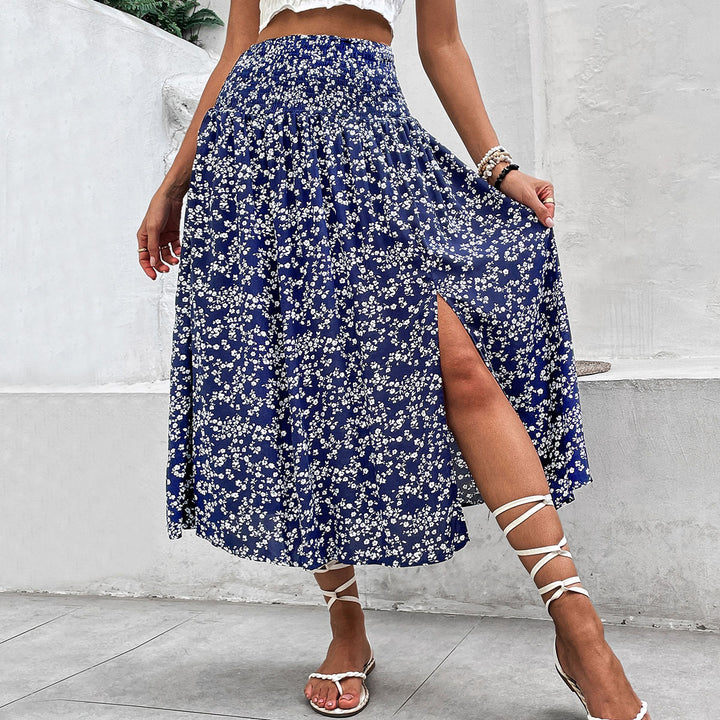 Dame Floral Print Split Maxi Skirt Stilla