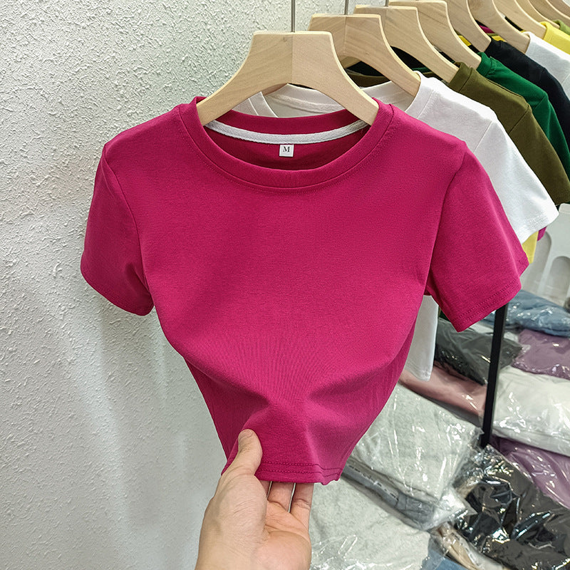 Femme Classic Rundhættes Bomulds-T-shirt Stilla