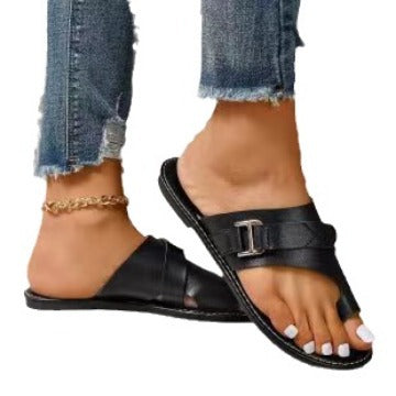 Kvinder Fritid Læder Flip-Flops Stilla