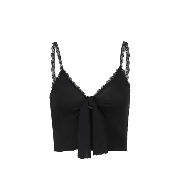 Dame Cropped Tie-Front Camisole Top Stilla