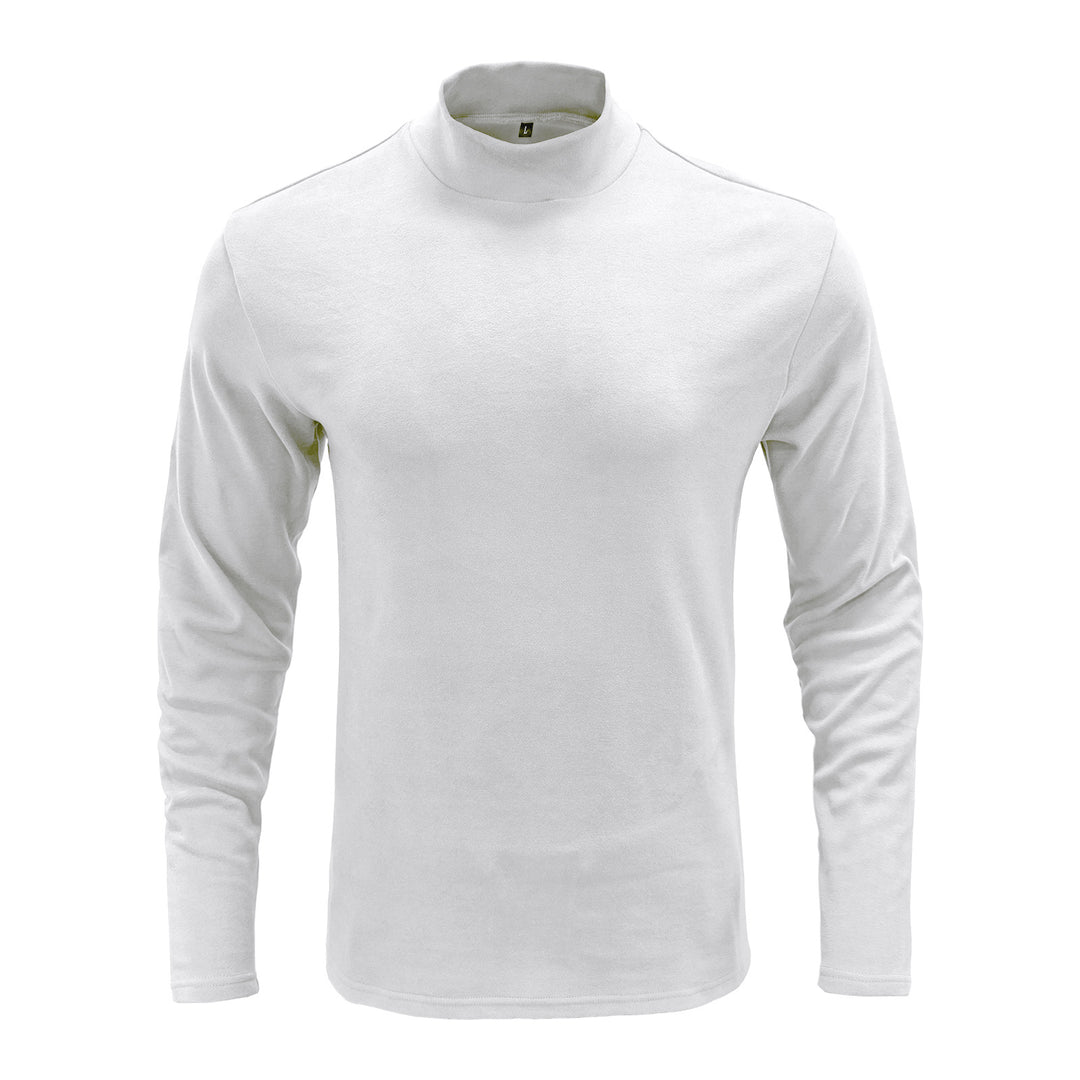 Herrer langærmet T-shirt med høj krave og funktionelt design Stilla
