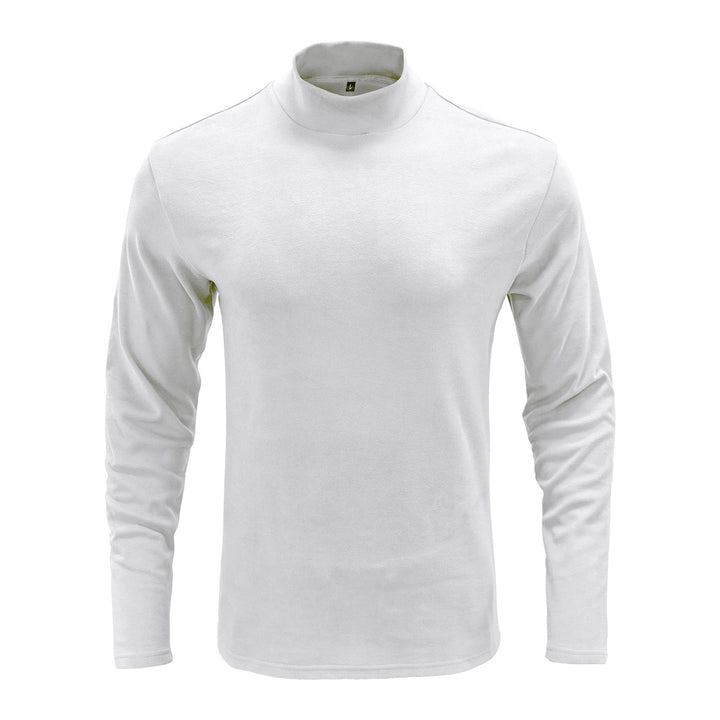 Herrer langærmet T-shirt med høj krave og funktionelt design Stilla