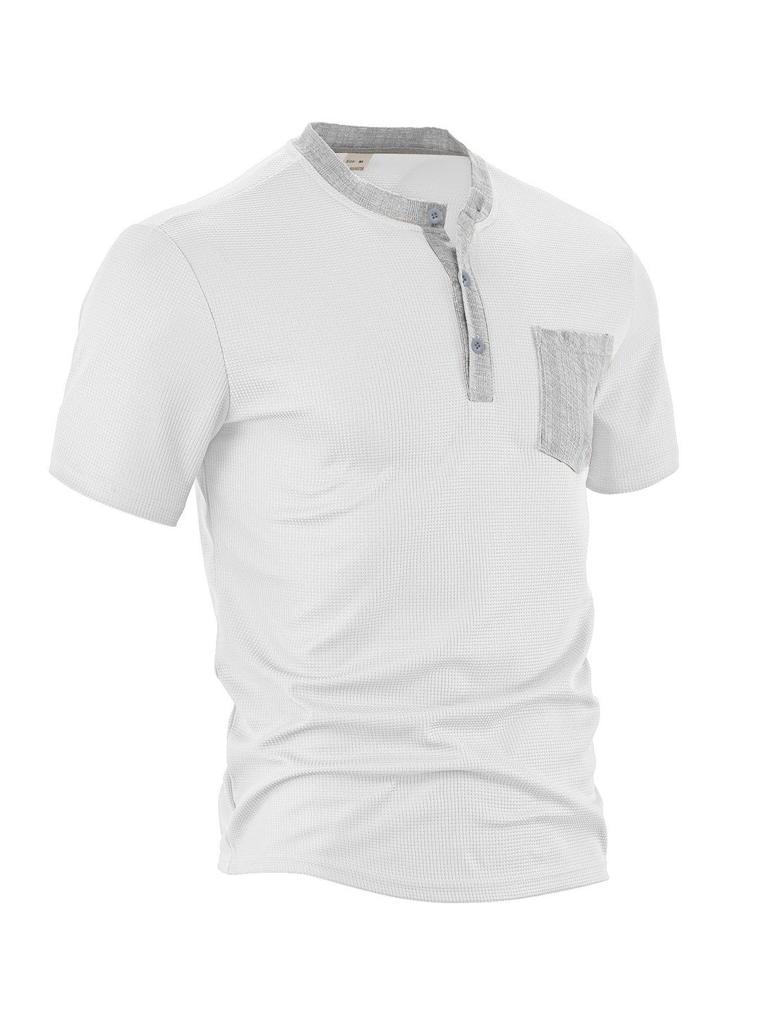 Herrer modigt Henley-shirt med struktureret design og brystlomme Stilla