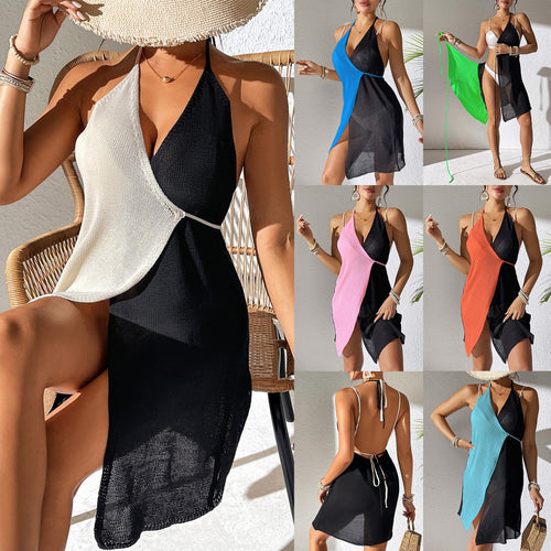 Femme Asymmetrisk Mesh Cover-Up Kjole Stilla