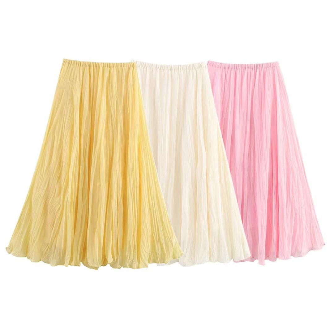 Femme Let Fald Maxi Nederdel Stilla