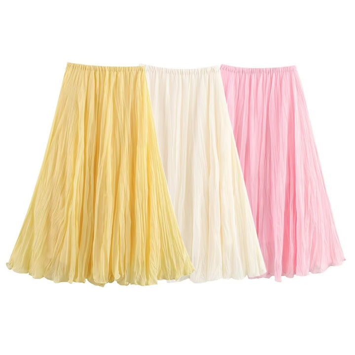Femme Let Fald Maxi Nederdel Stilla