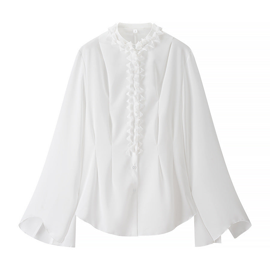 Femme Rynkefront Knap-Down Bluse Stilla