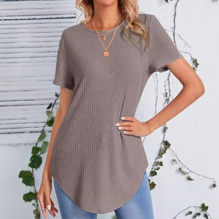 Dame Rib Langline T-Shirt Stilla