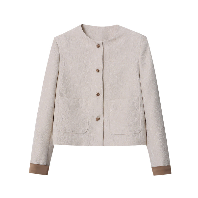 Damer elegant kort blazer med dekorative knapdetaljer Stilla