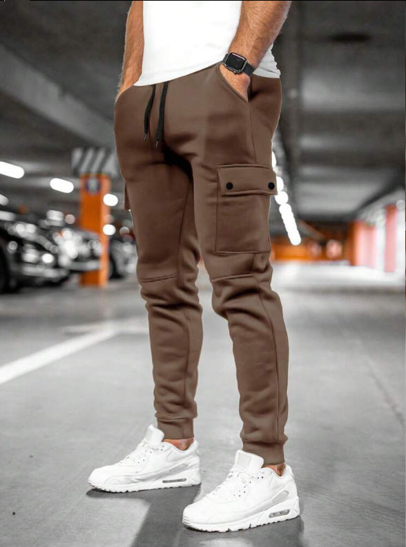 Herre moderne Cargo-joggingbukser med elastisk talje og praktiske lommer Stilla