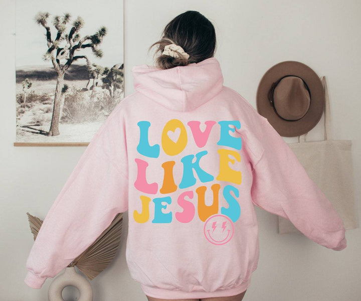 Kvindernes Oversized Hoodie med Farverig Print Skovae
