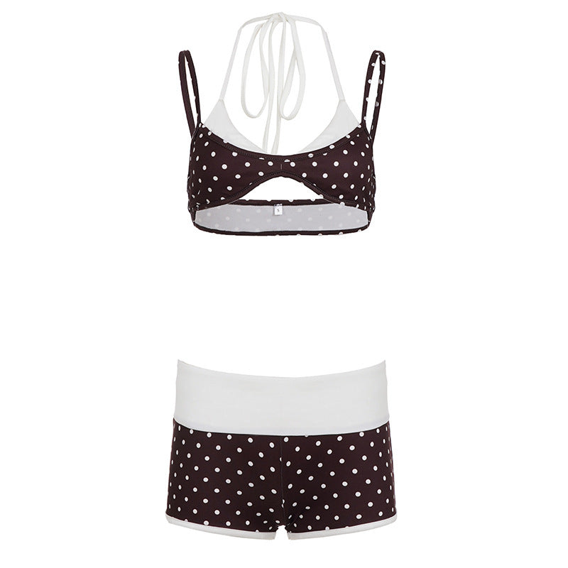 Dame bikini-sæt med trendy prikdesign og moderne snit Skovae