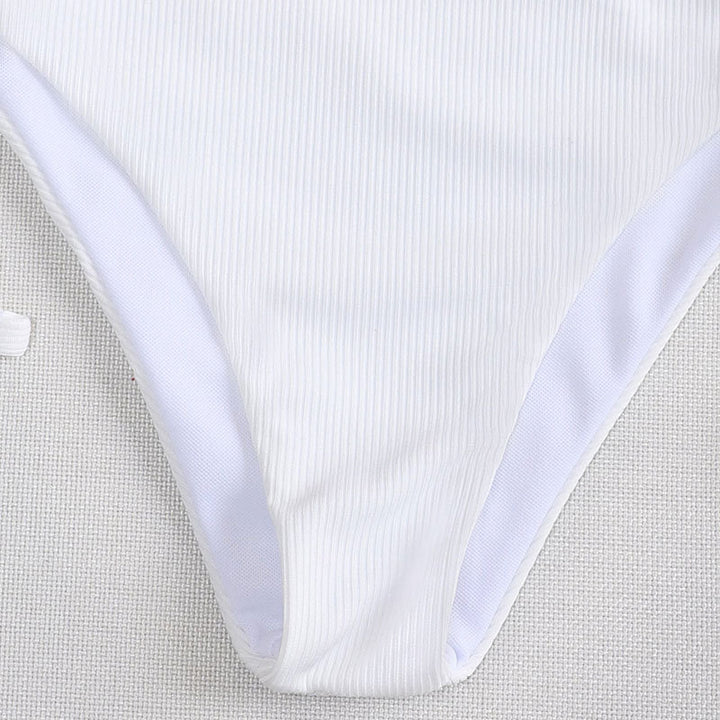Dame Ribben Højskåret String Bikini Sæt Stilla